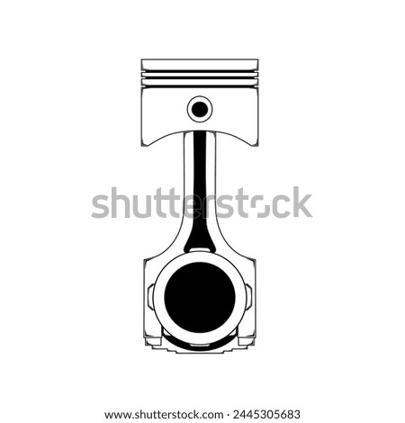 vector piston illustration with background