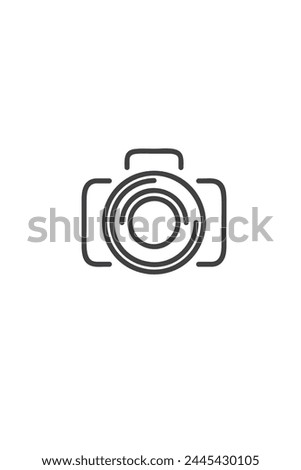 Abstract camera icon logo illustration symbol for photography