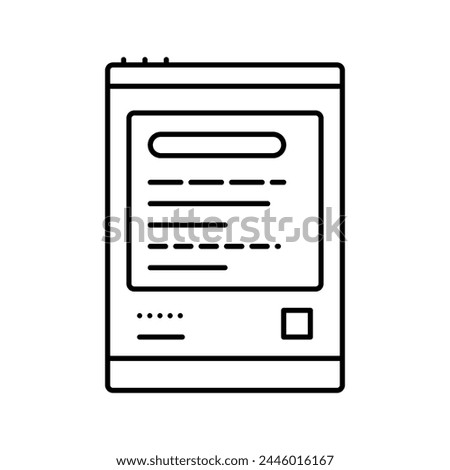 mobile battery line icon vector. mobile battery sign. isolated contour symbol black illustration