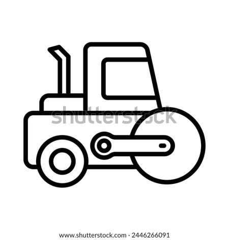Road Roller icon editable stock vector illustration