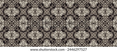Black White knit Kaleidoscope dark tile. Knitting ornamental art Ethnic clothes design. Ornate background. Monochrome knitting Wine Pattern. Symmetric Winter Dark color knit Tiles pattern.