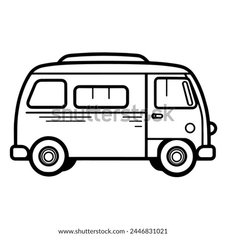 Clean and minimalist van outline icon, ideal for logistic graphics.