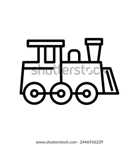 locomotive toy, train - vector icon	