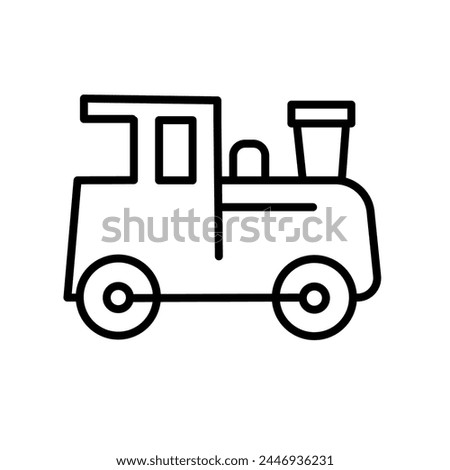 locomotive toy, train - vector icon	