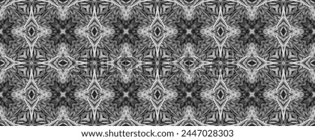 Brown Sepia Kaleidoscope dark tile. Knitting ornamental art Ethnic clothes design. Winter backdrop. Ornate illustration. Wine Pattern. Black White Ink Sepia paint Brush pained