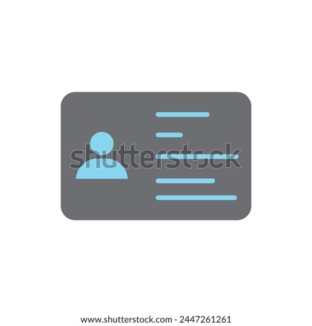 Id card badge icon of different variety vectors isolated on white background. Identification card icon set.