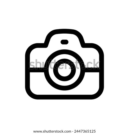 Simple Camera line icon isolated on a white background