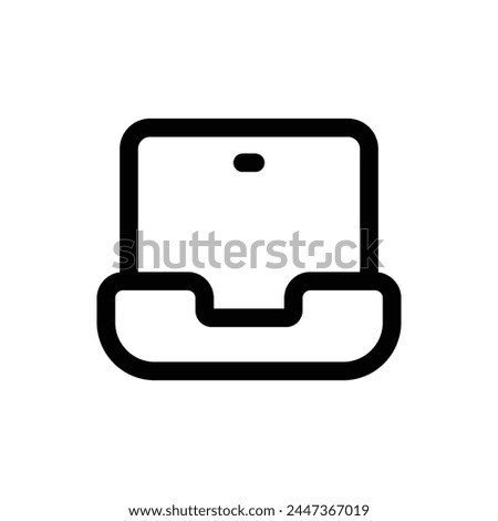 Simple Laptop line icon isolated on a white background