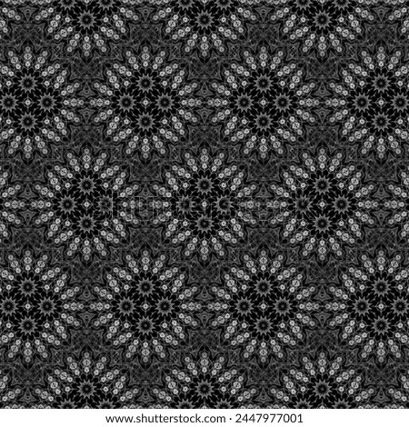 seamless repeated pattern with fractals