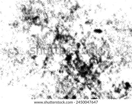 Black and white Grunge halftone vector. Distress overlay texture. Abstract surface dust and rough background concept. Distress illustration place over object to create grunge effect. Vector EPS10.
