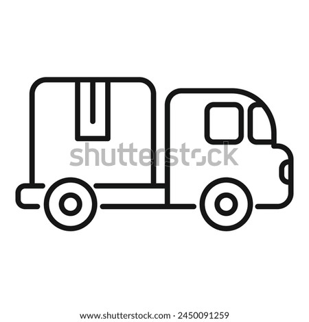 Delivery truck parcel icon outline vector. Purchase store market. Customer credit