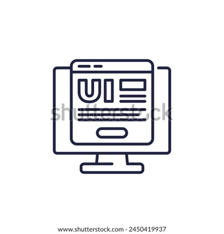 UI design line icon, User interface engineering