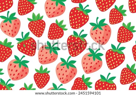 Beautiful Strawberry Pattern Vector Design
