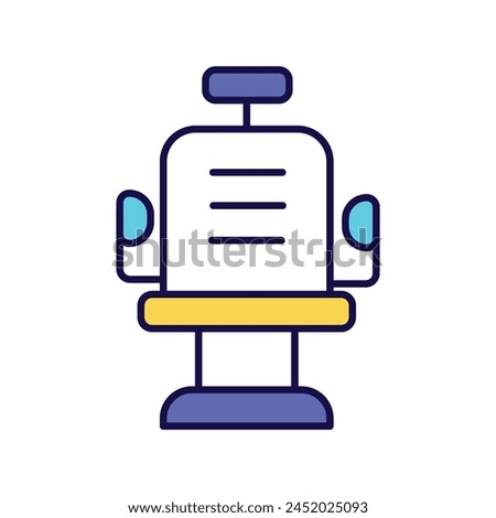 barber chair icon with white background vector stock illustration
