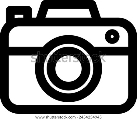 Line style icon related to device, camera, photo, shooting, photography, shutter, lens, digital camera