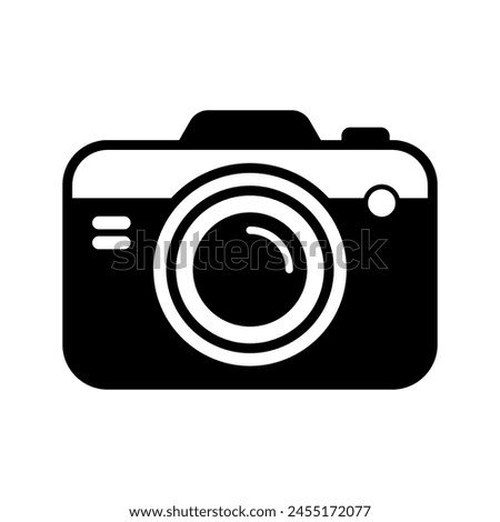 contemporary simple style camera vector icon