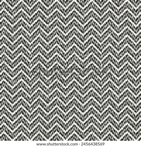 Monochrome Grain Textured Chevron Pattern