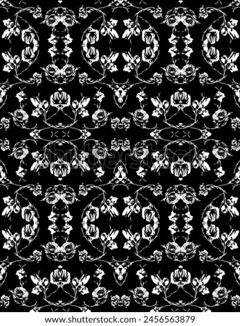 Textile digital design motif pattern hand made artwork suitable for women cloth designs front back and dupatta print. Abstract shapes pattern carpet baroque Paisley ornament demask border.