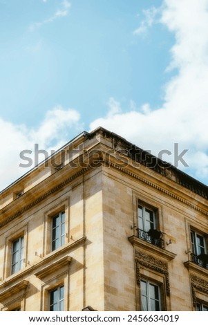 Monument in Bordeaux city, french architecture, Haussmannian architecture