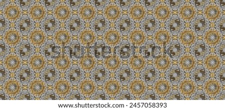 Golden element on a white and black colors. Golden floral seamless pattern. Gold floral ornament in baroque style. Damask background.