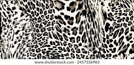 The beautiful of art leopard and zebra and snake skin Pattern . Design for cover, fabric, textile, wrapping paper .