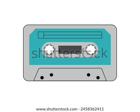 Vintage audio cassette from the 90s. Back in the 90s. Vector icon