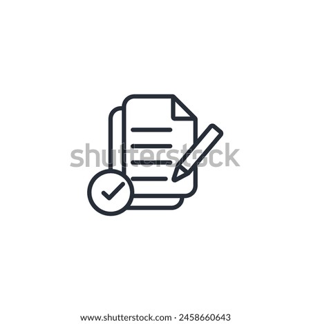 positive note icon. vector.Editable stroke.linear style sign for use web design,logo.Symbol illustration.