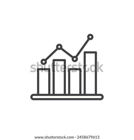 Growth Chart Icon Set. Business statistics vector symbol. Economic analysis and market trend sign.