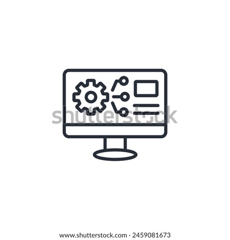 Software icon. vector.Editable stroke.linear style sign for use web design,logo.Symbol illustration.