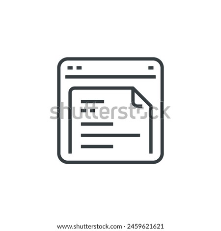 Document icon, Document vector illustration