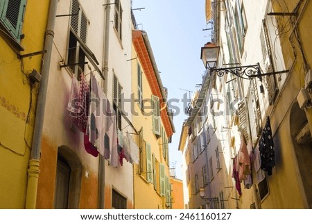 Narrow street of downtown in Nice, France