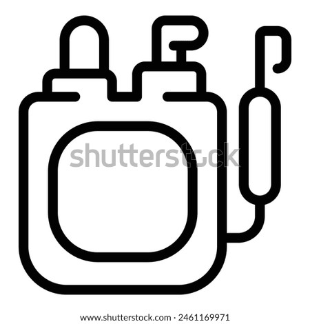 Pesticide sprayer icon outline vector. Agriculture equipment. Plant and crops insect control