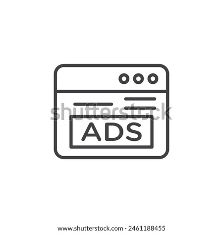 Pay-Per-Click Ad Icon Set. Online Marketing and Ads Vector Symbol.