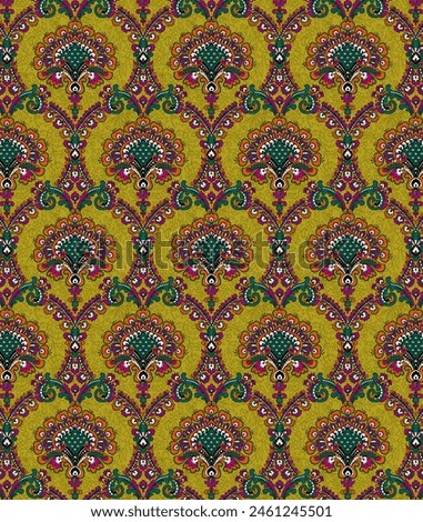 Allover Seamless floral pattern design with blur and stylist 3d effect for wallpaper, carpet, rug, bed sheet, digital print, textile print all type of print on fabric, tile, paper, decoration many use