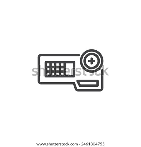Roulette Table line icon. linear style sign for mobile concept and web design. Casino roulette table outline vector icon. Symbol, logo illustration. Vector graphics