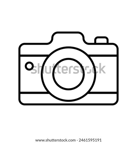camera icon with white background vector stock illustration