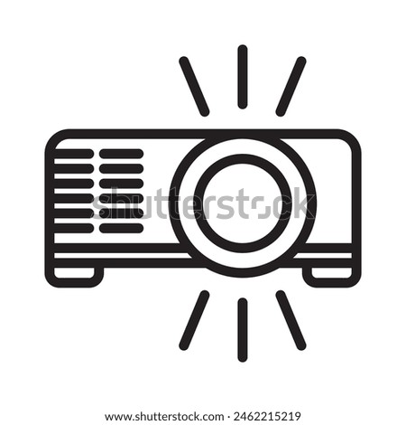 college_projector detailed mixed outline icon
