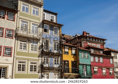 Colorful houses in porto country	