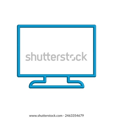 Illustration Vector graphic of monitor icon. Fit for PC, computer, desktop, television etc.