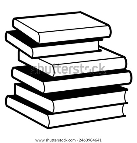 stacks of several books, simple graphic design