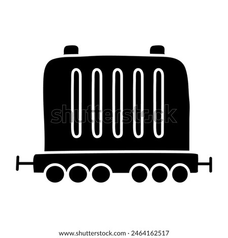 Trendy design icon of freight train 

