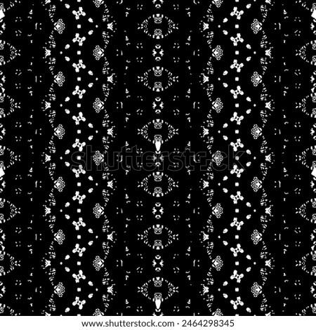 Abstract Stripe Art Pattern. Seamless Dyed Ink Batik. Simple Ethnic Wavy Vector. Native Art Scribble Batik. Black Color Mexican Pattern. Black Colour Dark Doodle Pattern. Abstract Dark Tribal Vector