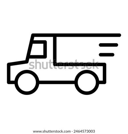 Delivery service icon in thin line style. Vector illustration graphic design