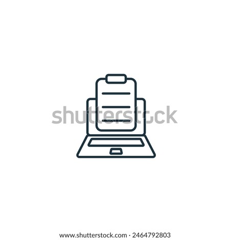 Digital Documentation icon. Monochrome simple Remote Work icon for templates, web design and infographics
