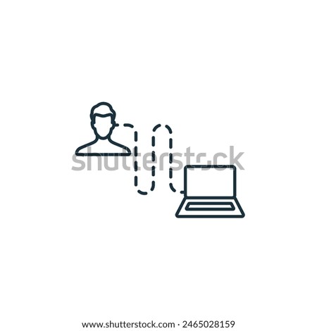 User Journey icon. Monochrome simple User Behavior icon for templates, web design and infographics