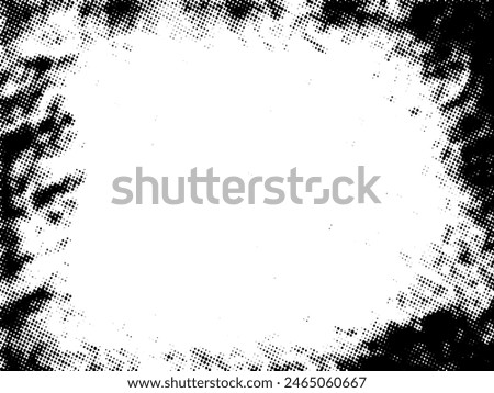 Black and white Grunge halftone vector. Distress overlay texture. Abstract surface dust and rough background concept. Distress illustration place over object to create grunge effect. Vector EPS10.