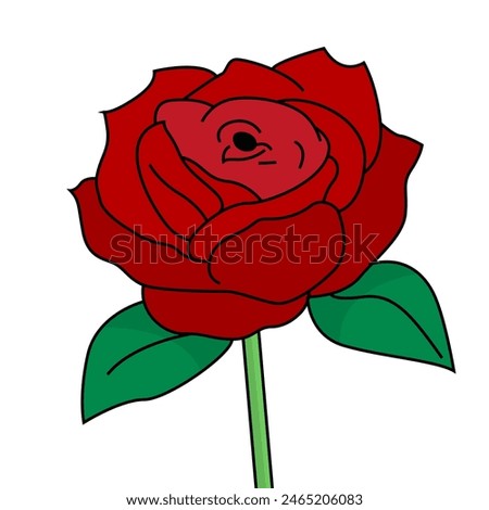 simple rose vector illustration graphic