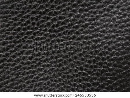 image of new black leather detail background