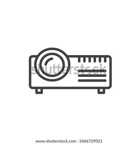 Projector icon vector. Projector for video, cinema, and presentation. vector illustration