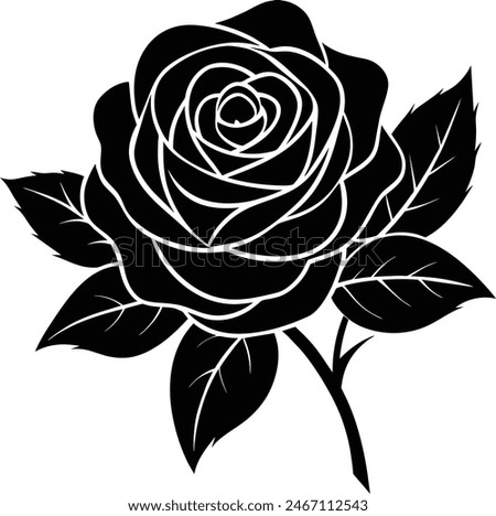 Rose Silhouette Vector illustration design